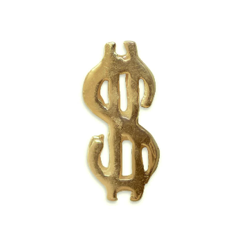 Dollar sign - 22 karat Guld