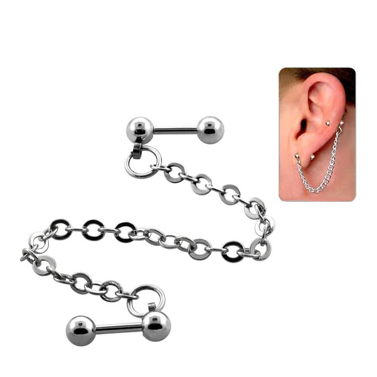 Dubbel Barbell med Kedjekoppling – 1.2mm | 4mm Kulor