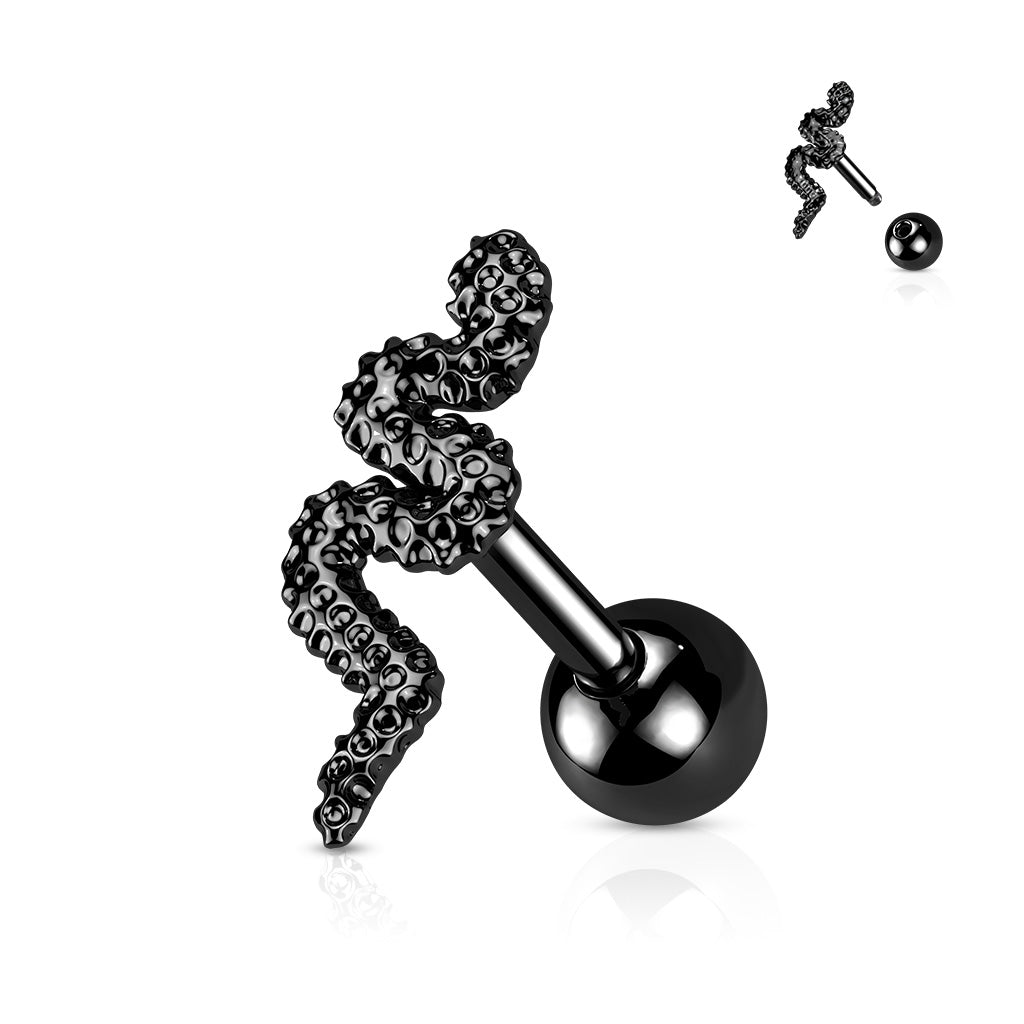 Tragus Barbell i Kirurgiskt Stål – 1,2 × 6 mm
