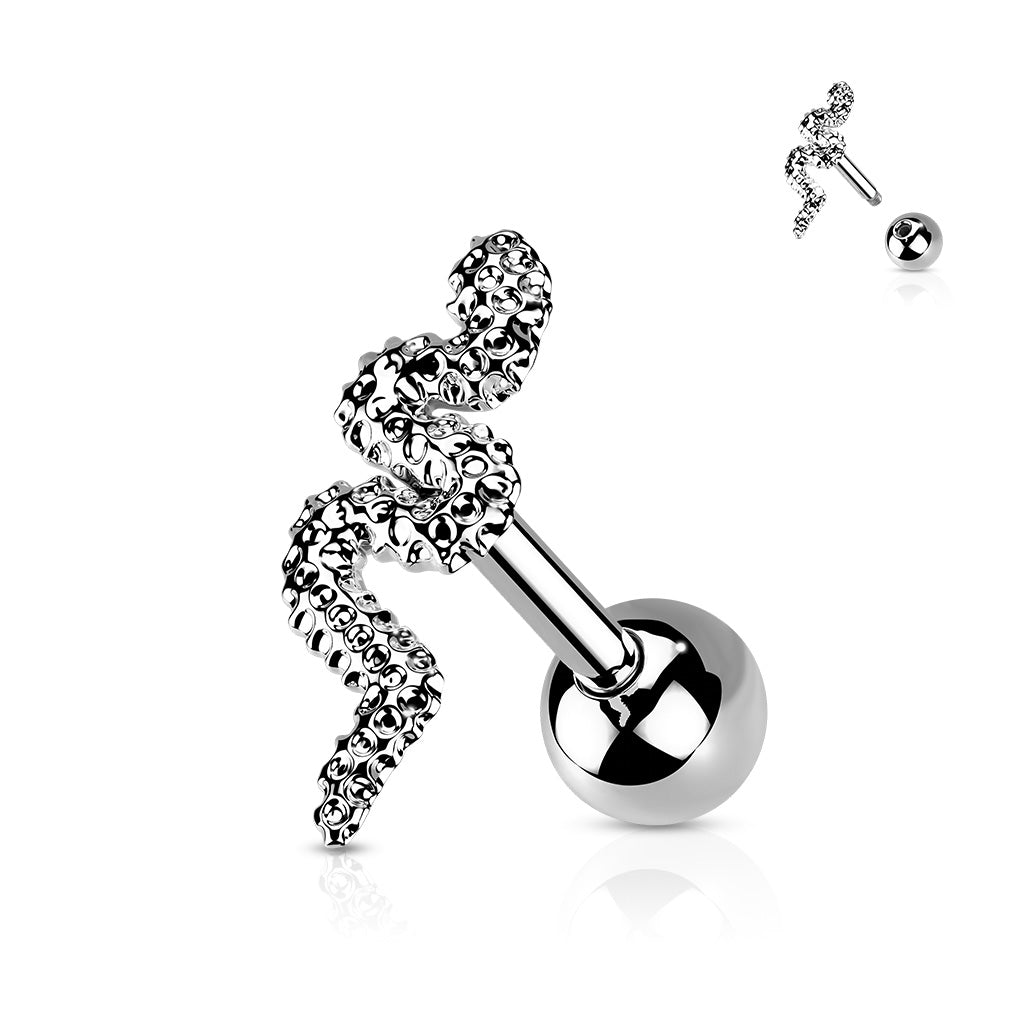 Tragus Barbell i Kirurgiskt Stål – 1,2 × 6 mm
