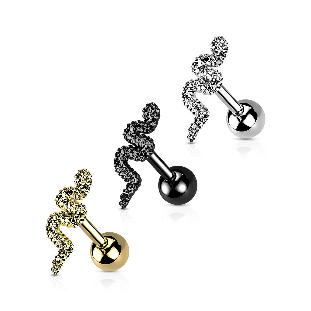 Tragus Barbell i Kirurgiskt Stål – 1,2 × 6 mm