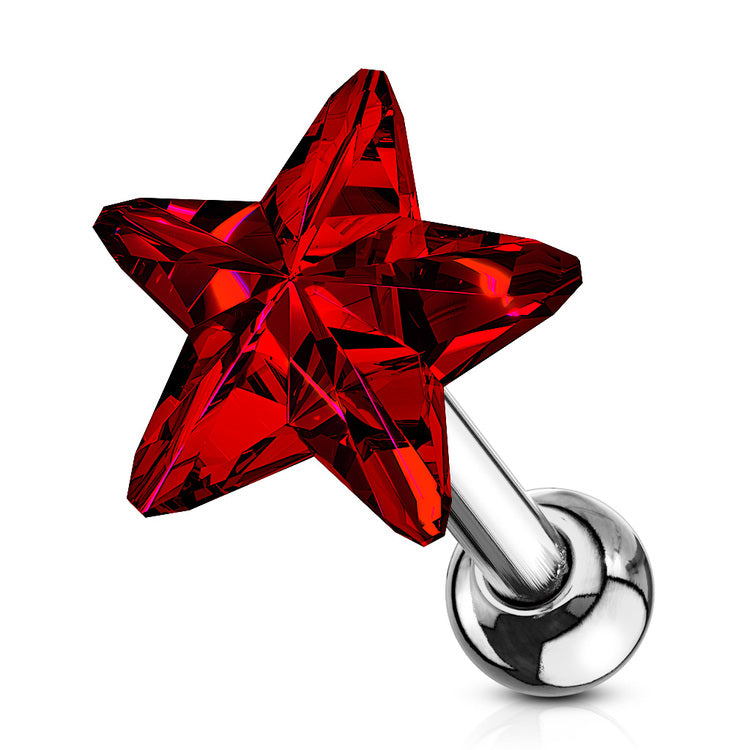 Barbell med Stjärnformad Crystal – 1,2 × 6 mm