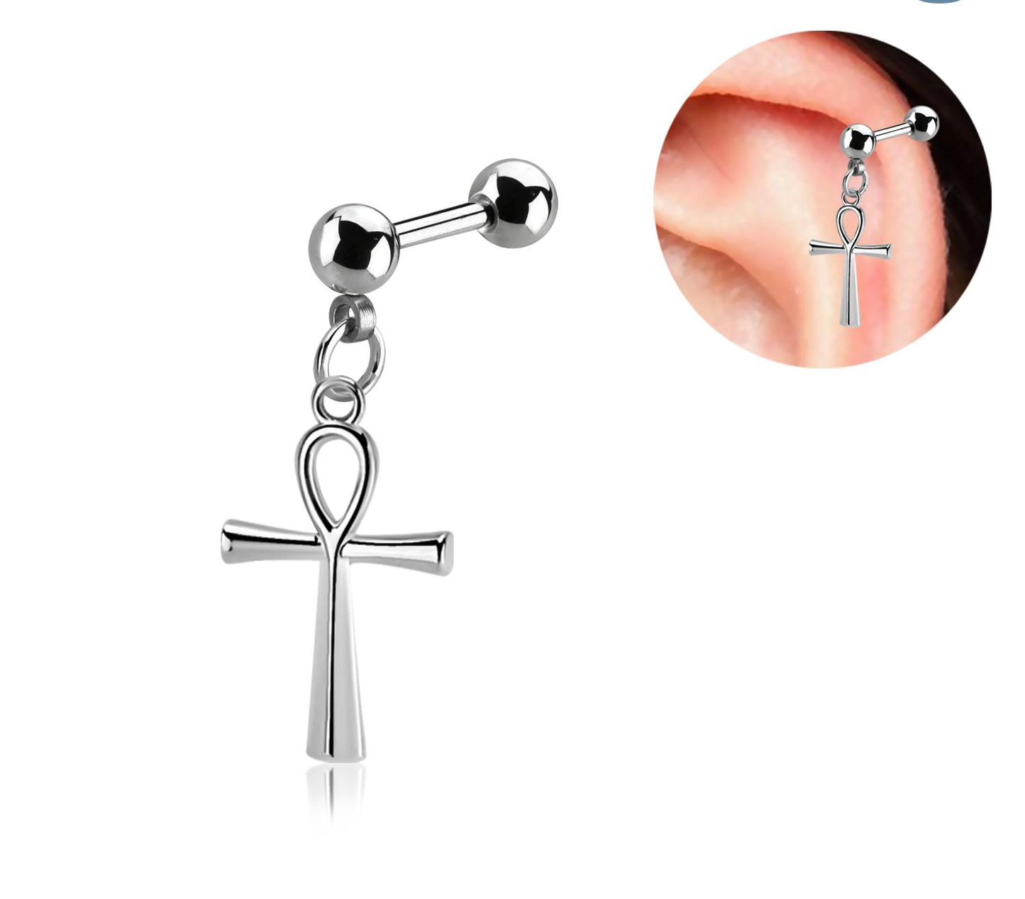 Helix Barbell med Hänge – 1,2 × 4 mm