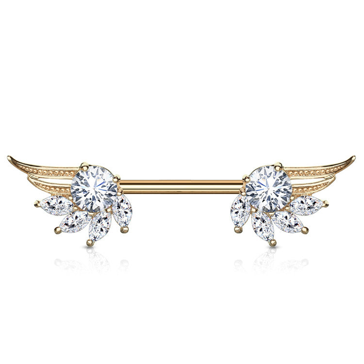 Barbell med CZ-detalj – 1,6 × 14 mm