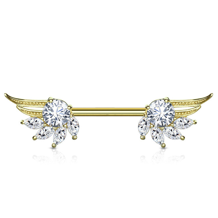 Barbell med CZ-detalj – 1,6 × 14 mm