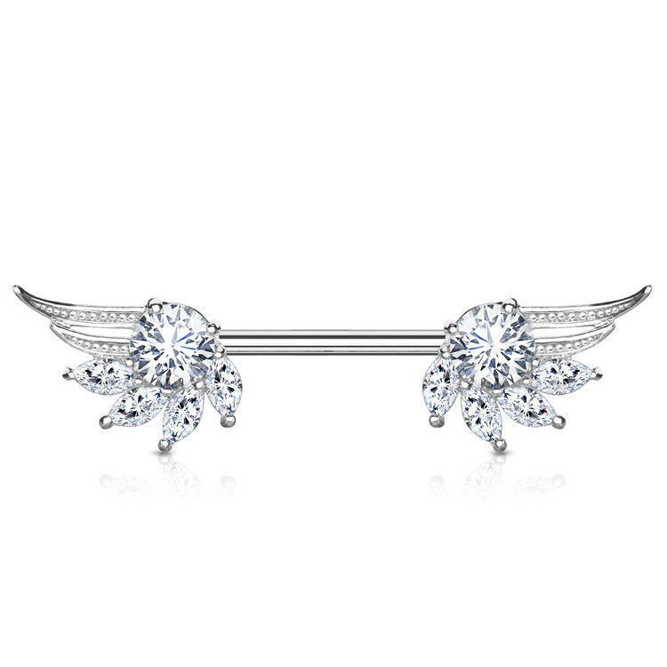 Barbell med CZ-detalj – 1,6 × 14 mm