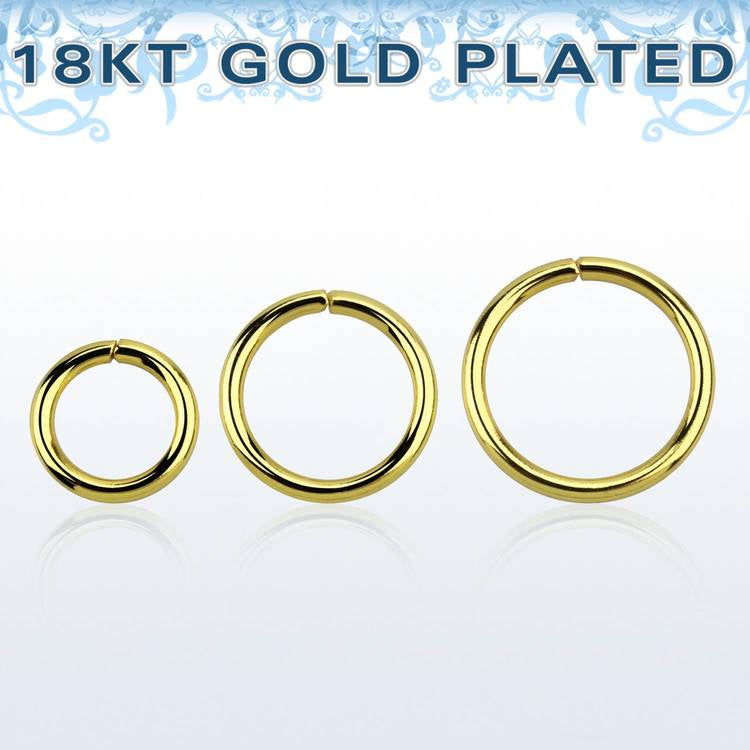 Elegant Guldpläterad 925-Silverring 1,2 mm