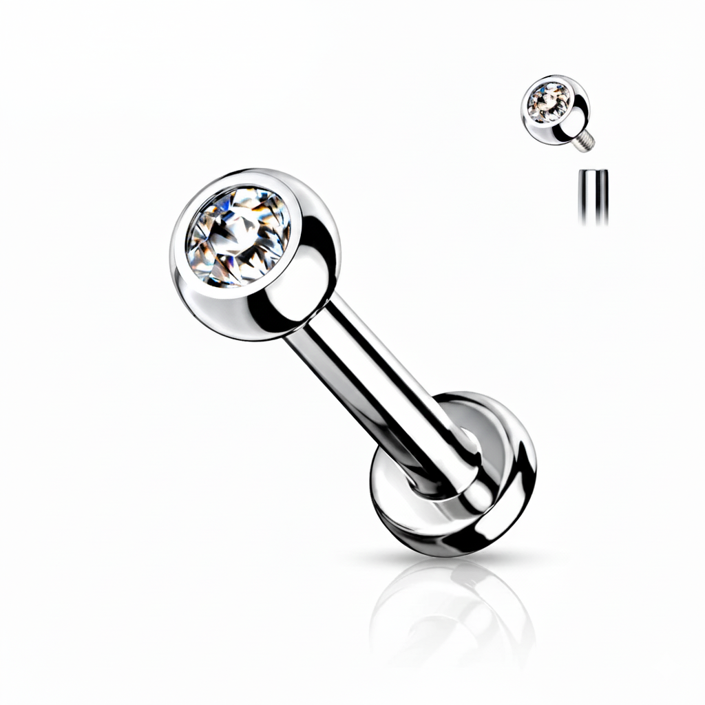 Barbell i G23 Titan – 1,6 mm med Press-fit Sten