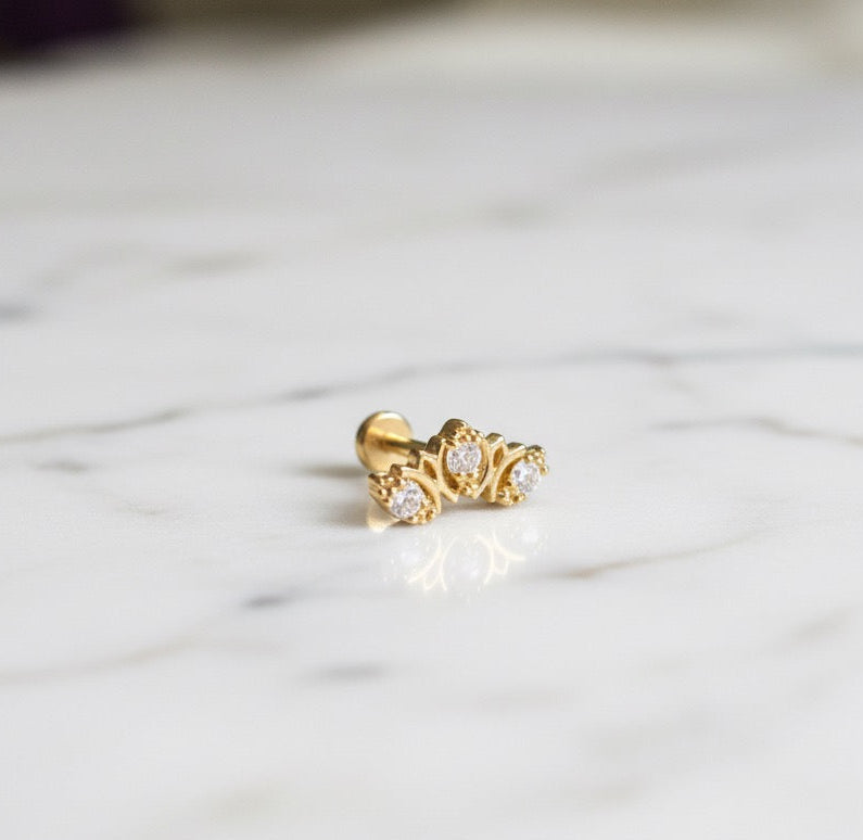 Golden labret 1.2mm/8mm (Limited edition)