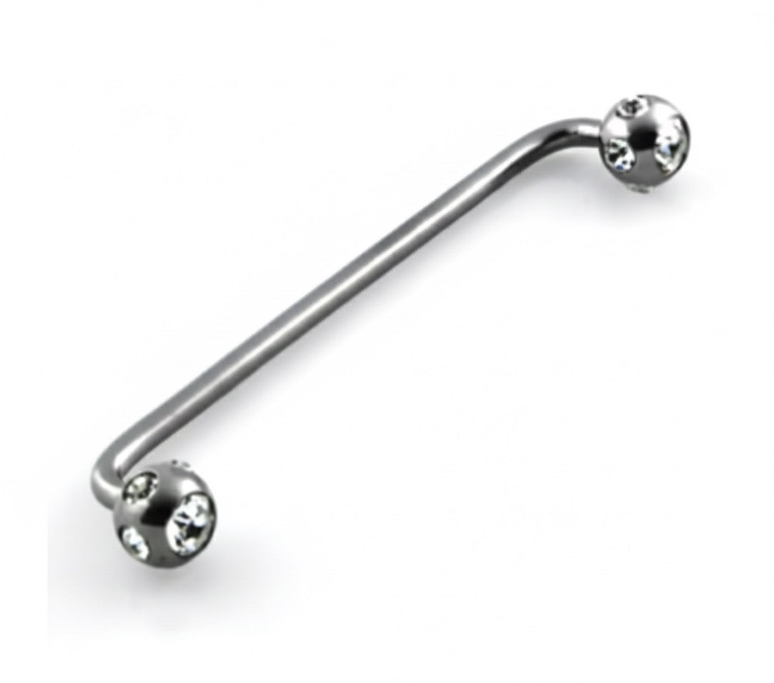Industrial/Surface Barbell med Crystal – 1,6 mm