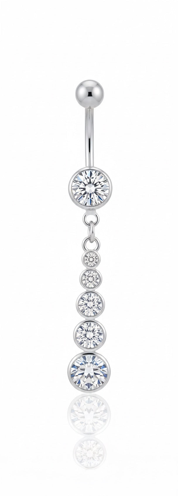 Navelpiercing med hängande del