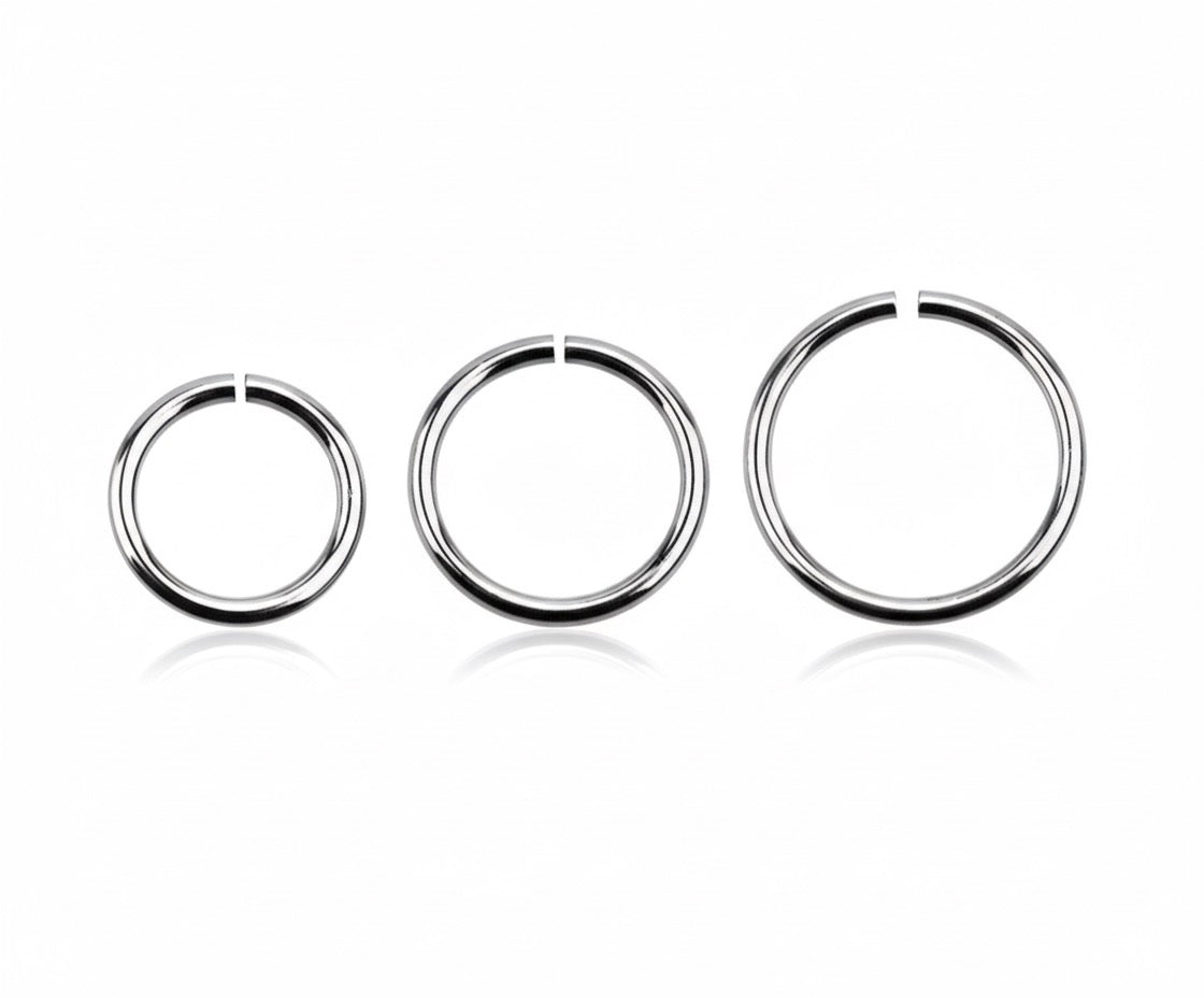 Sömlös ring 0,8 mm i kirurgiskt stål