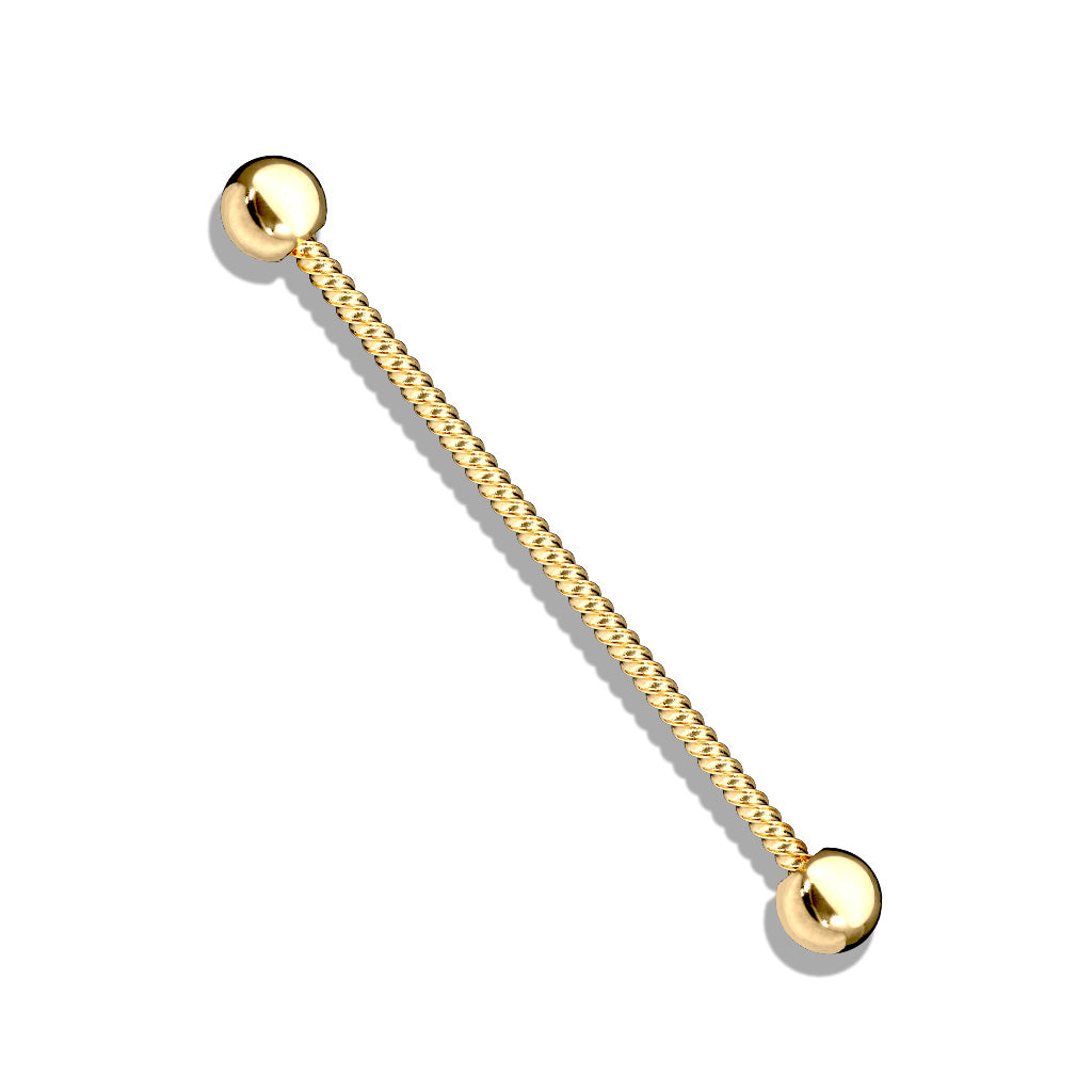 Industrial barbell 1.6mm (38mm) med twistad design